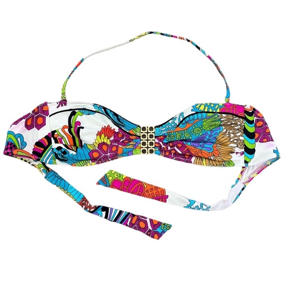 Trina Turk Bandeau Bikini top with removable strap - Picture 1 of 3